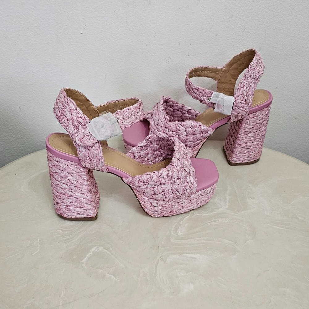 JustFab Rosalie Heeled Sandal Moonlite Mauve Women's Size 9